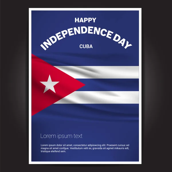 Den nezávislosti na Kubě plakát — Stockový vektor