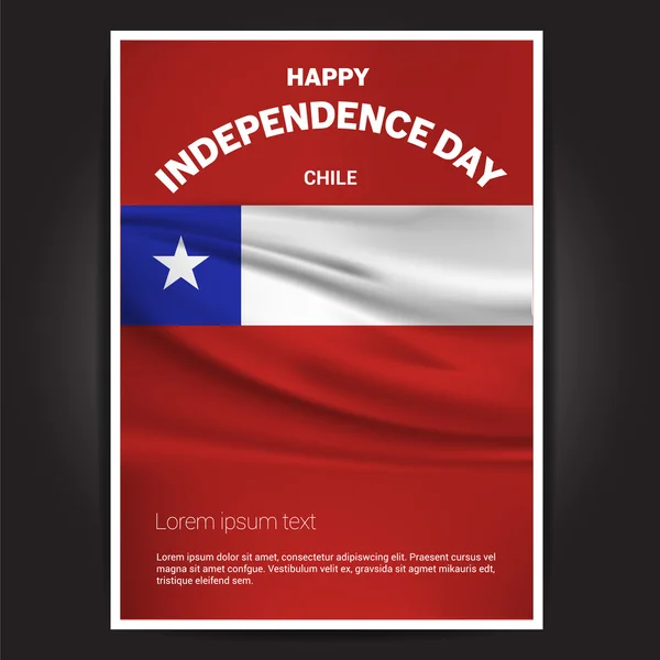 칠레 독립 기념일 포스터 — 스톡 벡터