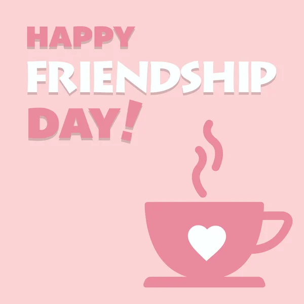 Selamat Hari Persahabatan Cangkir kopi - Stok Vektor