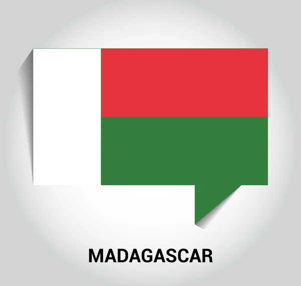 Burbuja de discurso bandera de Madagascar — Vector de stock