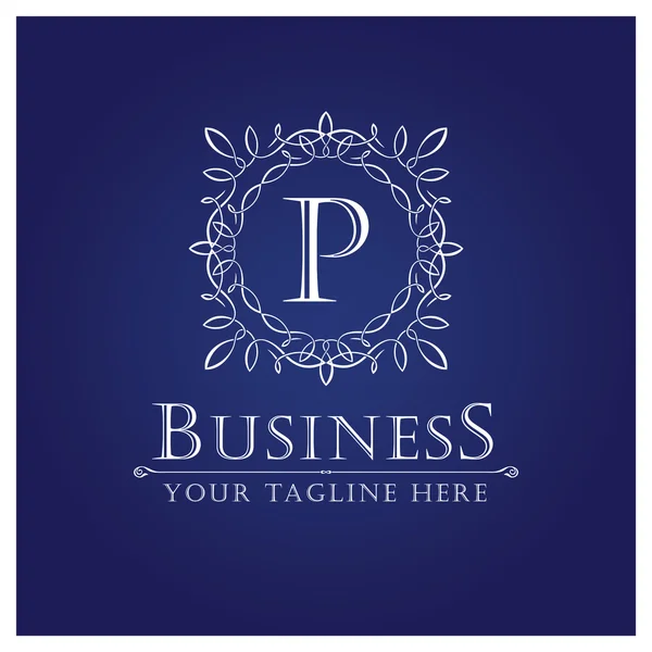 Buisiness Logo Design P betűvel — Stock Vector