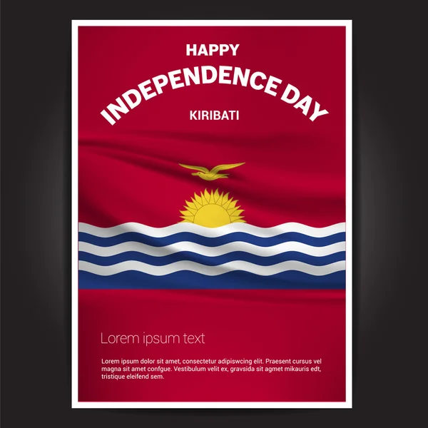 Плакат Дня независимости Кирибати — стоковый вектор
