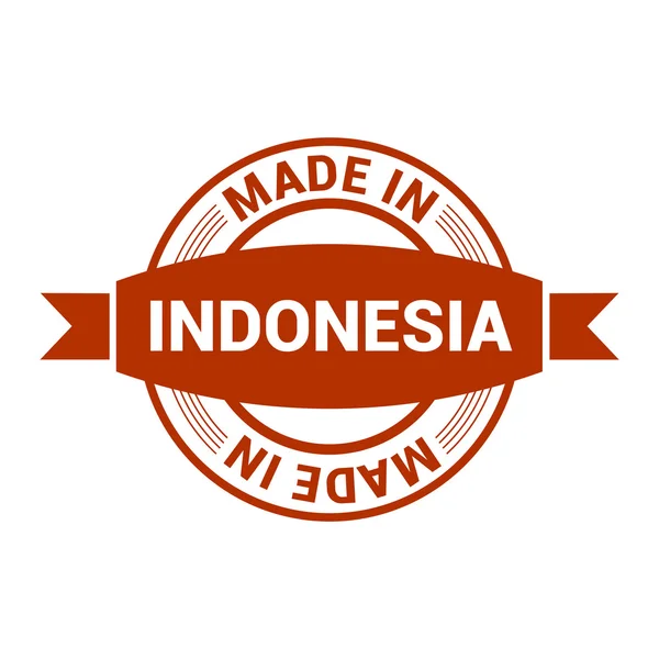 インドネシア - 円形のゴム製スタンプのデザインは、 — ストックベクタ
