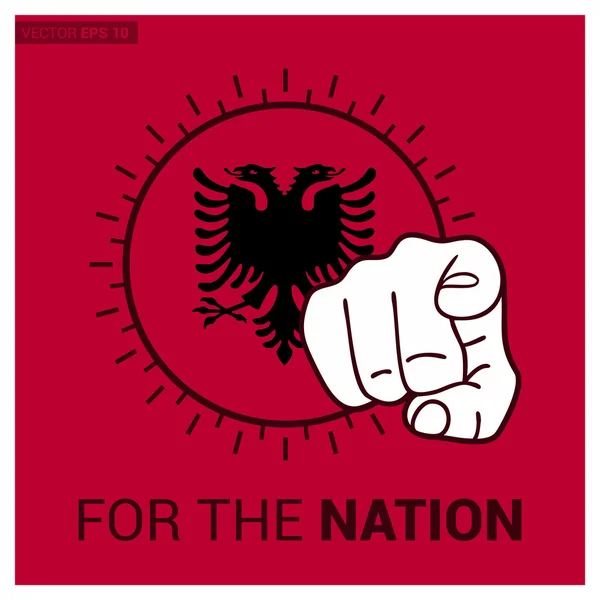阿尔巴尼亚国国旗 — 图库矢量图片