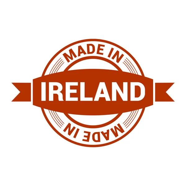 Made in Ireland. Round rubber stamp design — Stock Vector
