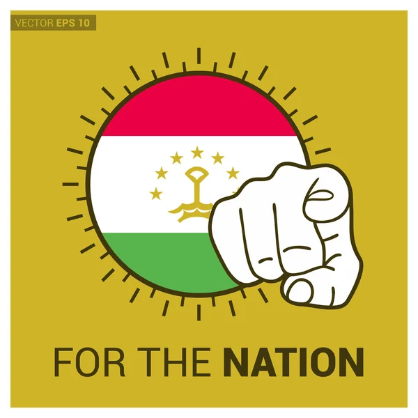 Χώρα σημαία του Τατζικιστάν — Διανυσματικό Αρχείο