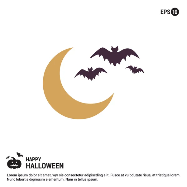 Halloween natt ikonen. — Stock vektor
