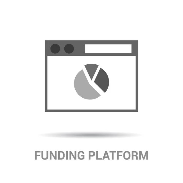 Skylt med business diagram ikon — Stock vektor