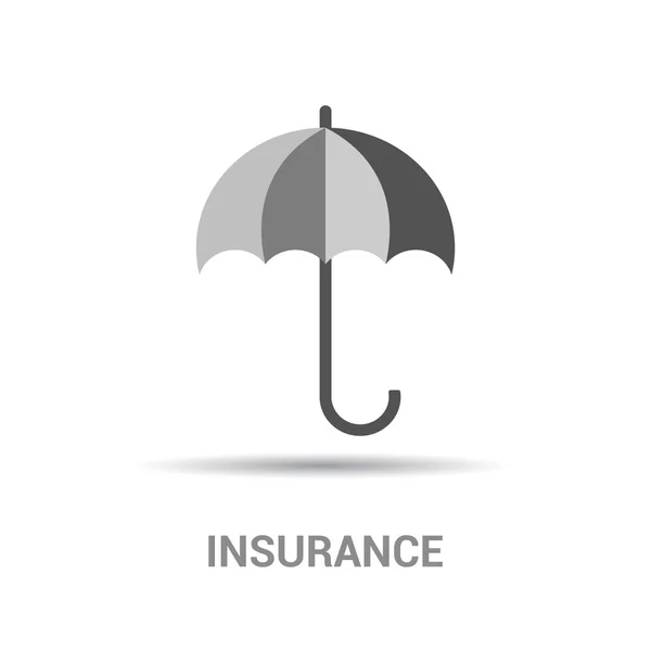 Life insurance icon with umbrella — Stock Vector