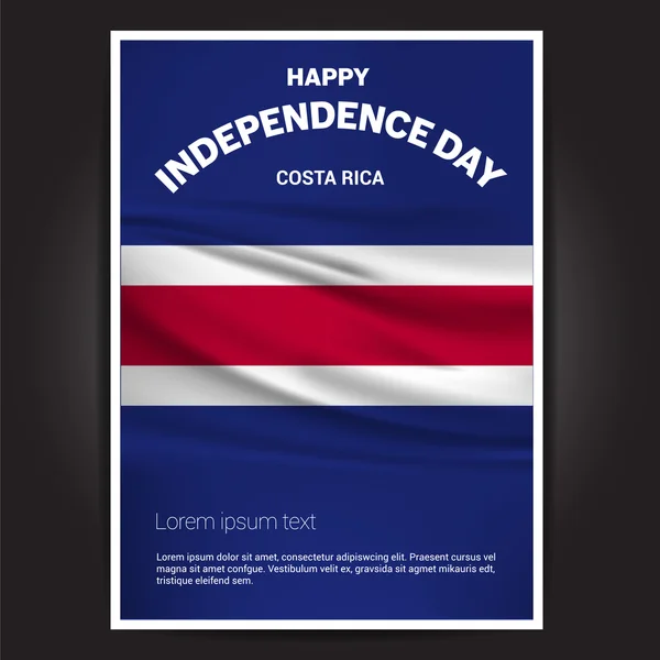 Costa Rica függetlenség napja poszter — Stock Vector