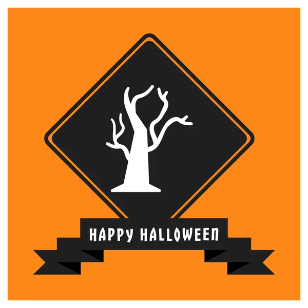 Ikone des Halloween-Baums. — Stockvektor