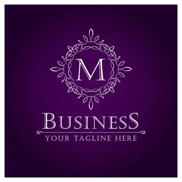 Design del logo Buisiness con lettera M — Vettoriale Stock