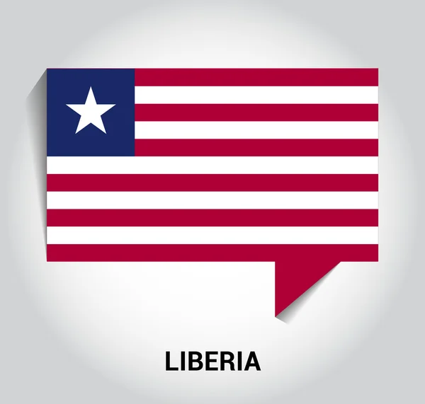 Drapeau 3d Liberia en trois dimensions — Image vectorielle