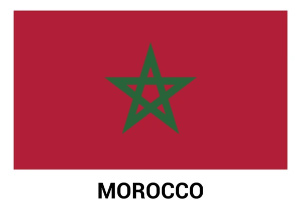 Morocco Flag in official colors — Stock Vector