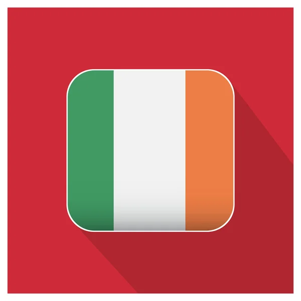 Ireland botón de bandera — Vector de stock