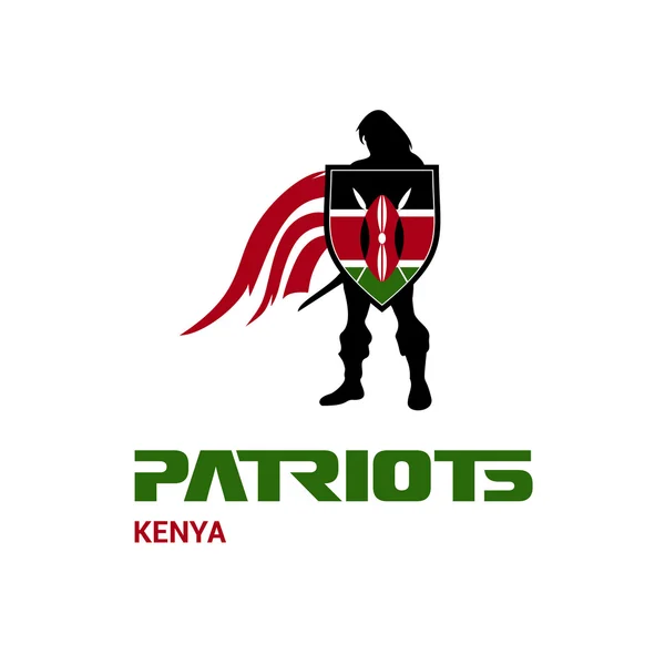 Concepto de patriotas de Kenia — Vector de stock