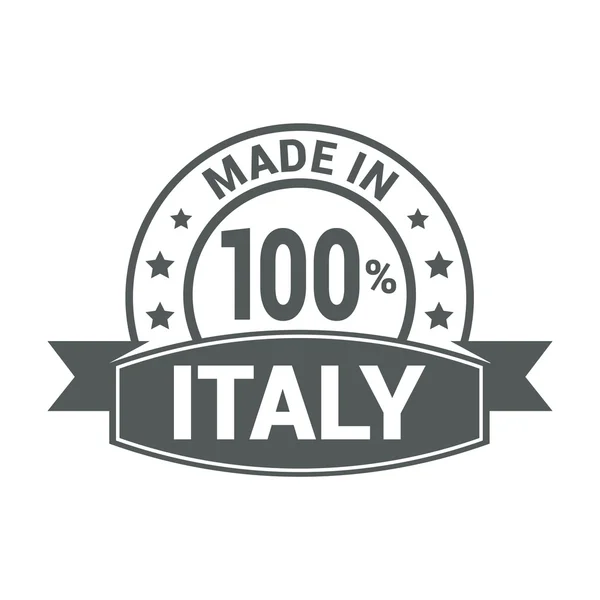 Made in Italy. Σχεδιασμός στρογγυλή σφραγίδα καουτσούκ — Διανυσματικό Αρχείο