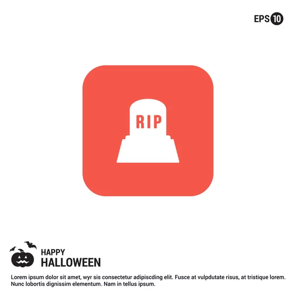 Halloween RIP Grave Stone icon. — Stock Vector