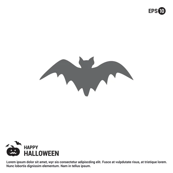 Icône chauve-souris Halloween. — Image vectorielle