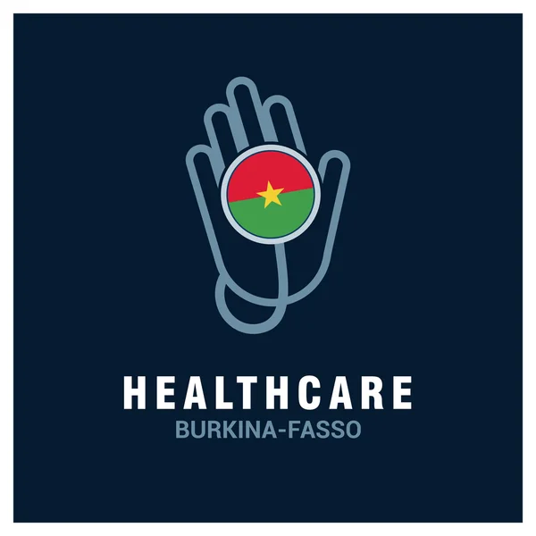 Logotipo sanitario Burkina-Fasso — Vector de stock