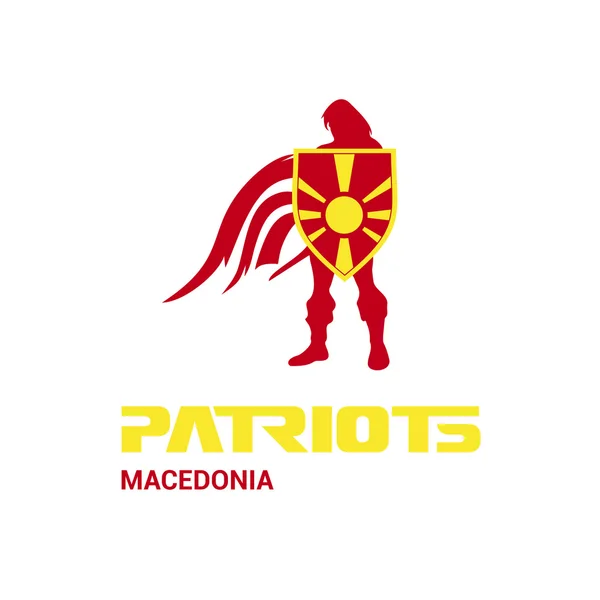 Macedónia patriotas conceito —  Vetores de Stock