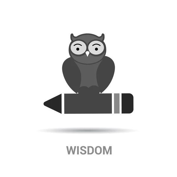 Ícone de coruja sabedoria —  Vetores de Stock