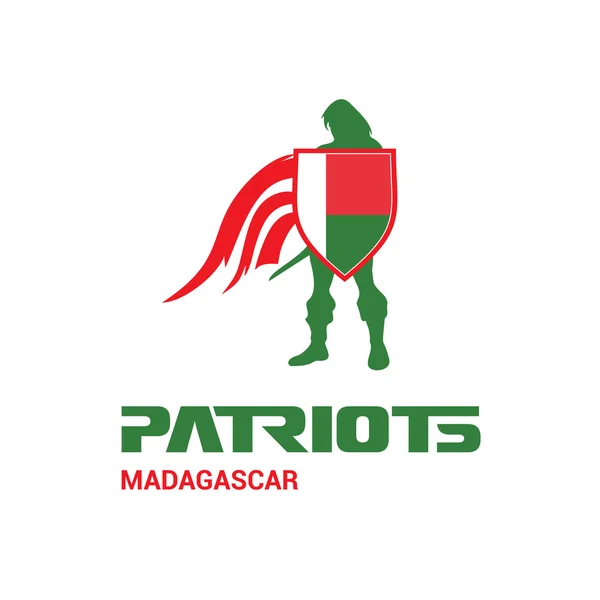 Concepto de patriotas Madagascar — Vector de stock