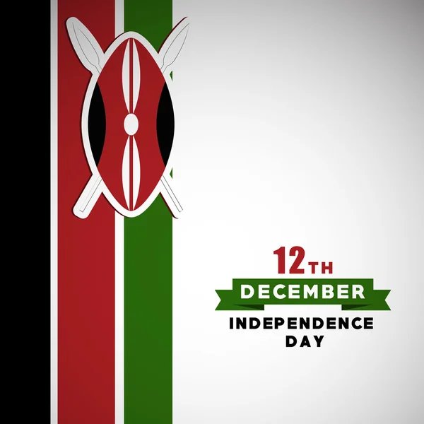 Kenia Grusskarte zum Tag der Unabhängigkeit. — Stockvektor