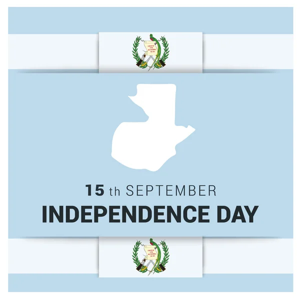 15 Σεπτεμβρίου. Ημέρα ανεξαρτησίας της Γουατεμάλα. — Διανυσματικό Αρχείο