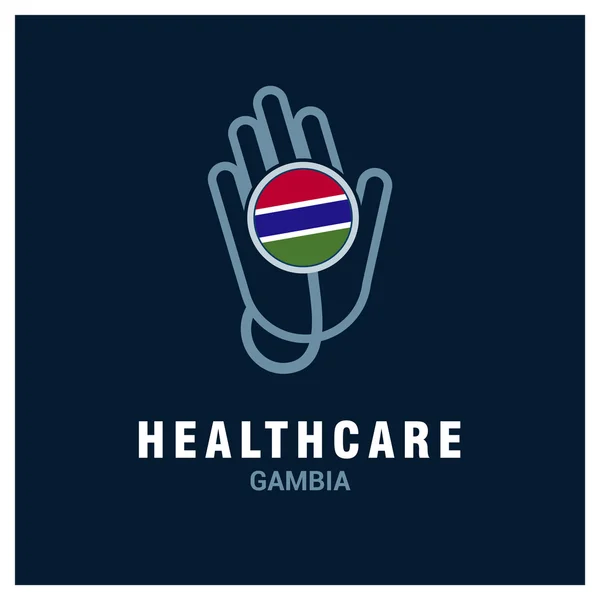 Logo Gambia healthcare logo — Vector de stock