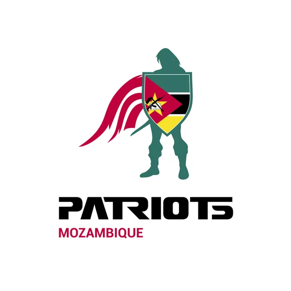 Concepto de patriotas de Mozambique — Vector de stock