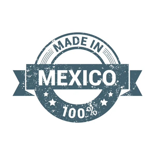 在墨西哥-圆形橡胶邮票设计 — 图库矢量图片