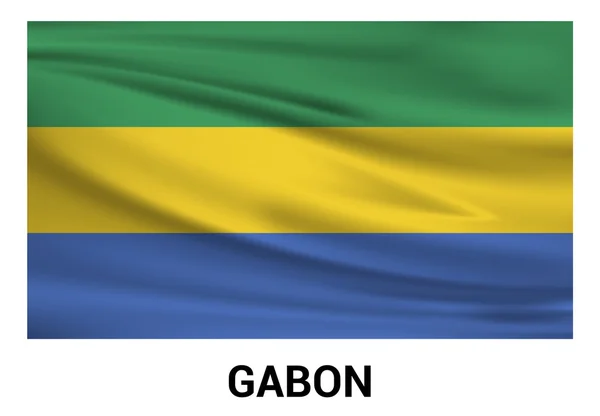 Flaga Gabonu w oficjalne kolory — Wektor stockowy