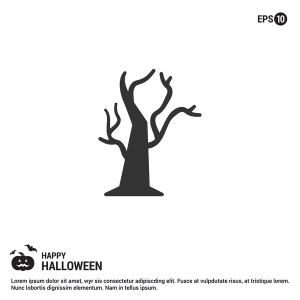 Icône arbre halloween . — Image vectorielle