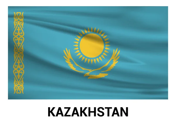 Kazakstan-flaggan i officiella färger — Stock vektor