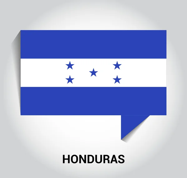 Drie dimensionale 3d vlag van Honduras — Stockvector