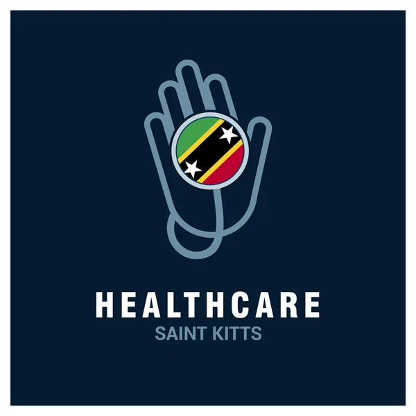 Logotipo sanitario de Saint Kitts — Vector de stock