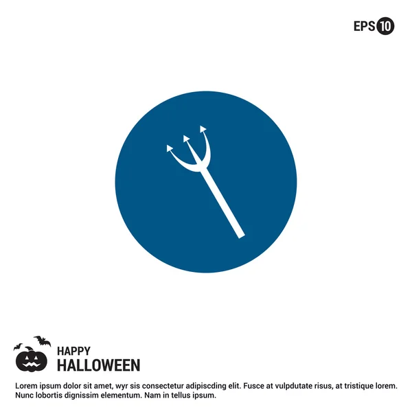 Halloween trident pictogram. — Stockvector