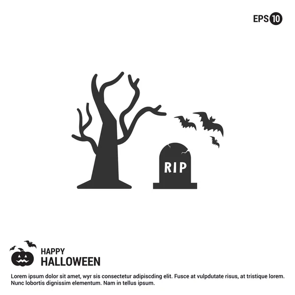 Icono del árbol de Halloween . — Vector de stock