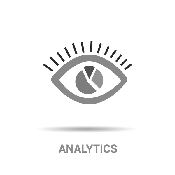 Lidské oko s ikonou diagramu obchodních — Stockový vektor