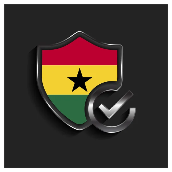好的安全防护加纳国旗 — 图库矢量图片