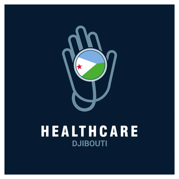 Logo Djibouti healthcare — Vector de stock