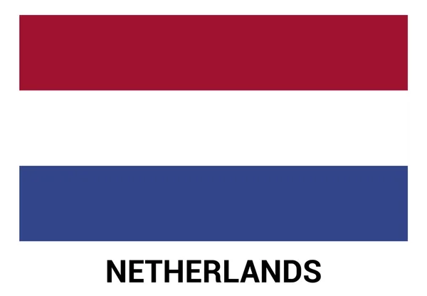 Nederlandse vlag in officiële kleuren — Stockvector