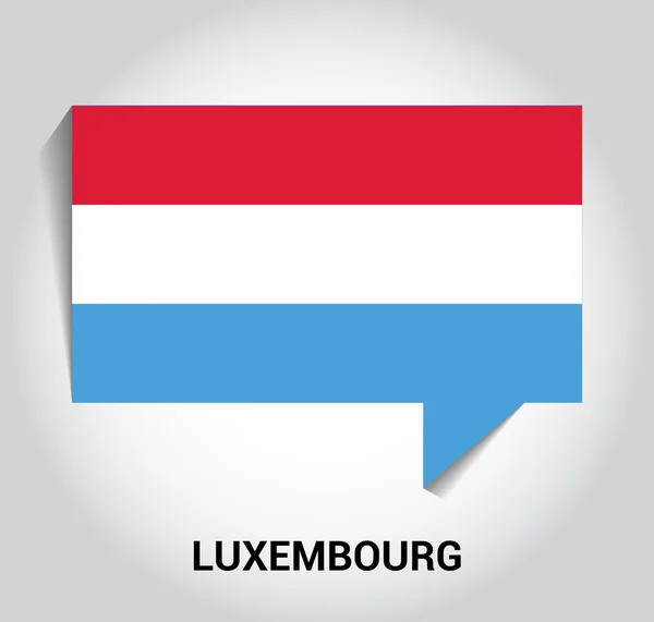 Luxemburgs flagga pratbubbla — Stock vektor