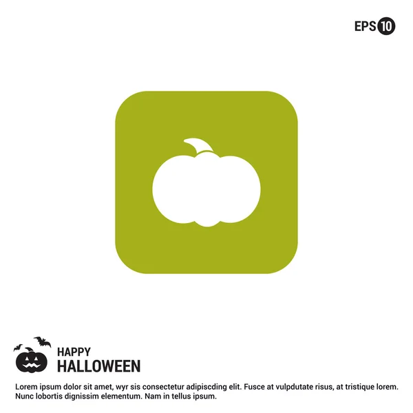 Pompoen pictogram. Vrolijke Halloween — Stockvector