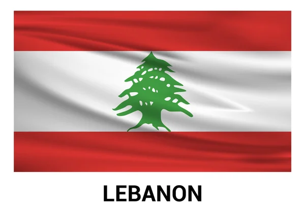 Flaga Libanu w oficjalne kolory — Wektor stockowy