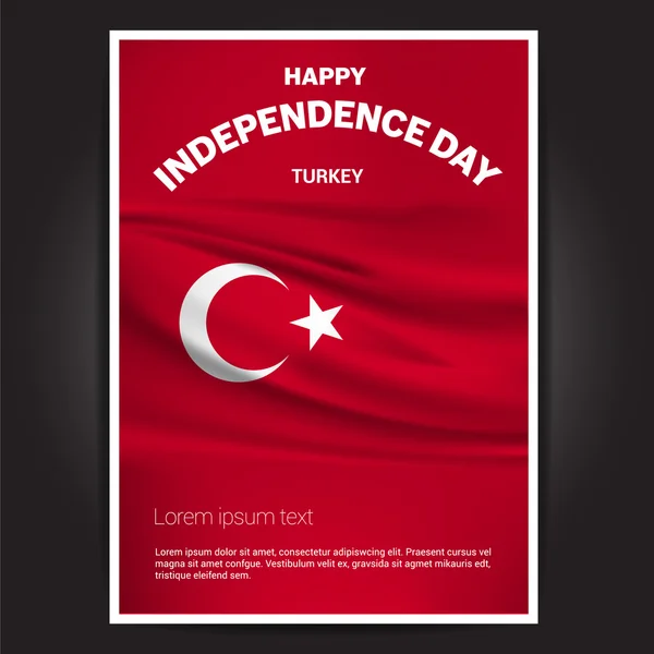 Plakat zum Unabhängigkeitstag der Türkei — Stockvektor