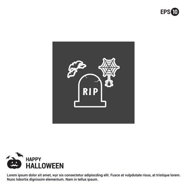 Halloween grave ícone — Vetor de Stock