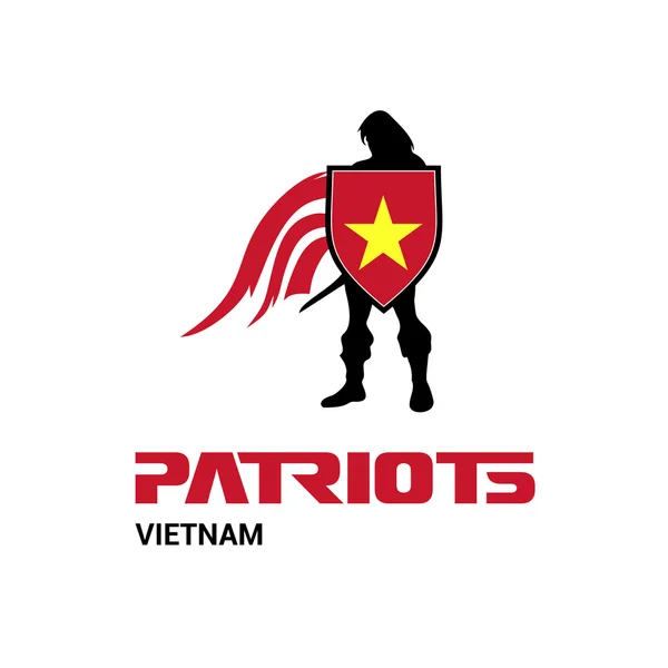 Concepto patriotas de Vietnam — Vector de stock