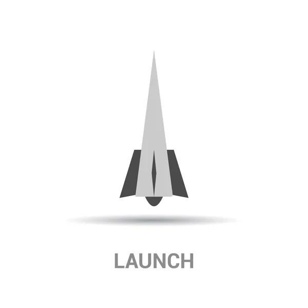 Weltraumrakete, Start-up-Symbol — Stockvektor